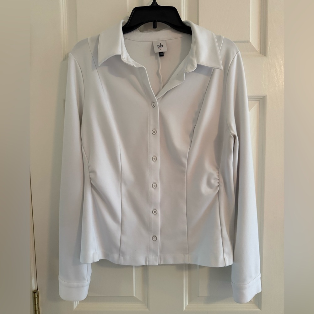 CAbi Women's Classic White Button-Down Shirt